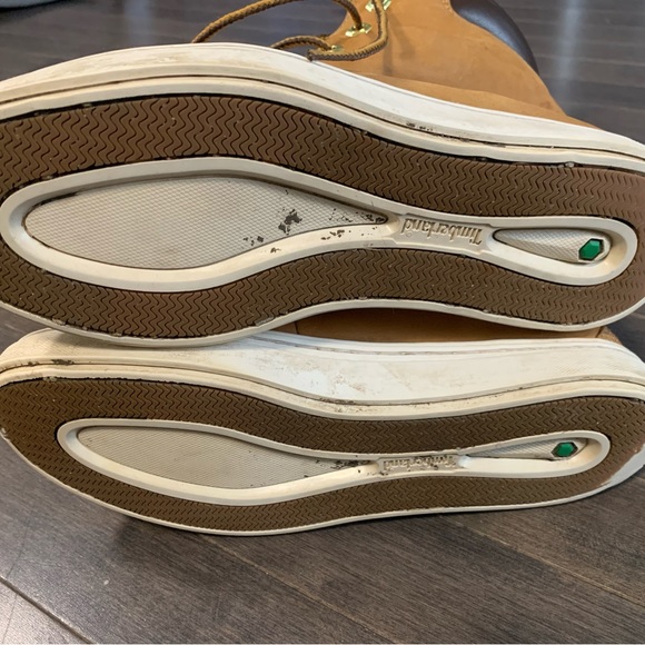 Timberland Tan/White Boots Women’s 7.5 - Picture 7 of 9